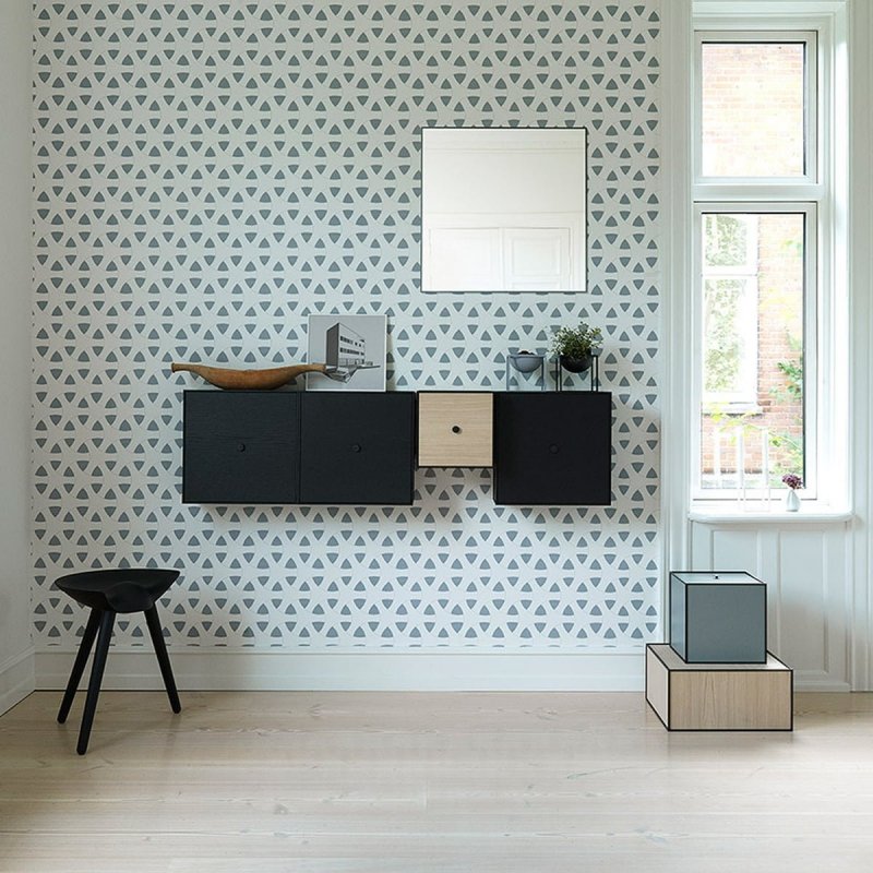by Lassen VIEW Kwadratowe Lustro Ścienne 70 cm Czarne