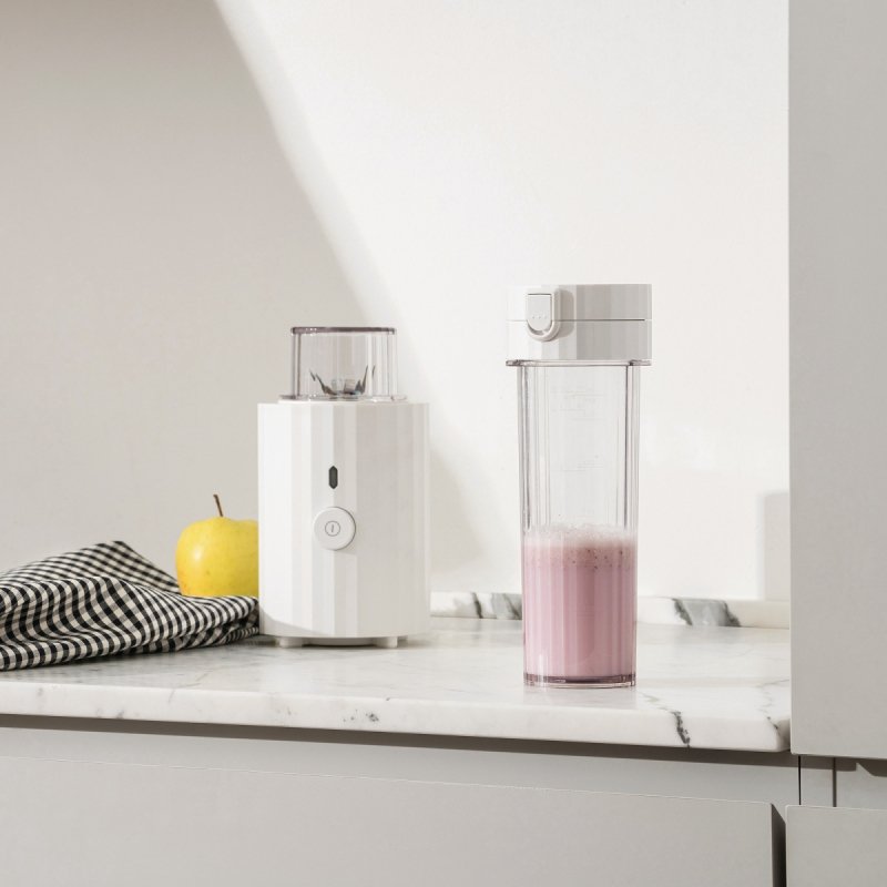 Alessi PLISSE Blender z Butelką do Koktajli ON THE GO / Biały