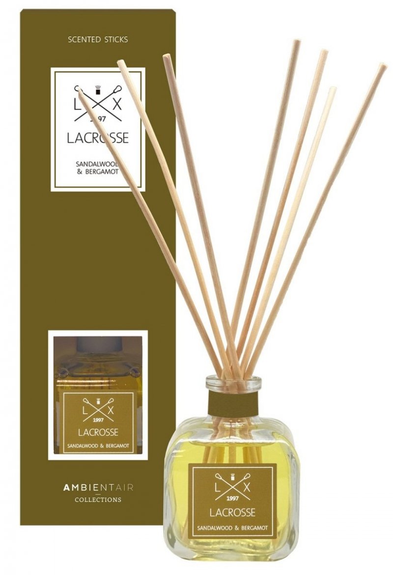 Lacrosse CLASSIC Dyfuzor Zapachowy z Patyczkami 100 ml / Zapach Drzewo Sandałowe i Bergamotka