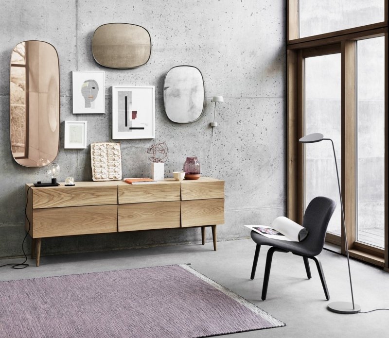 Muuto VISU LOUNGE Fotel Tapicerowany - Czarny Tkanina Steelcut Trio 190