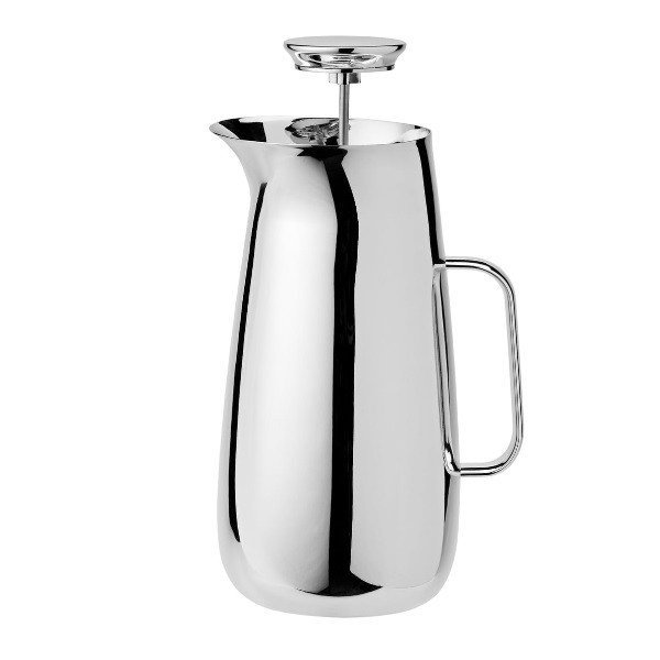 Stelton NORMAN FOSTER Zaparzacz Tłokowy do Herbaty 1 l / Srebrny Polerowany