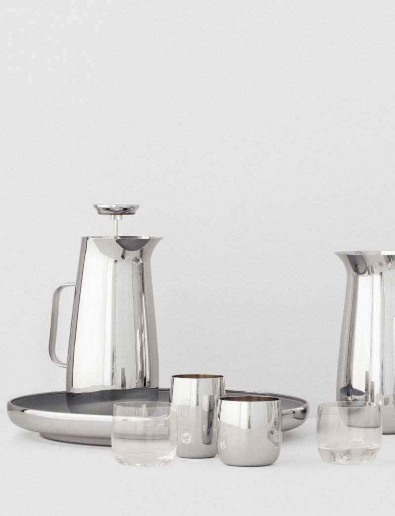 Stelton NORMAN FOSTER Stalowy Zaparzacz Tłokowy do Kawy 1 l French Press / Srebrny Polerowany
