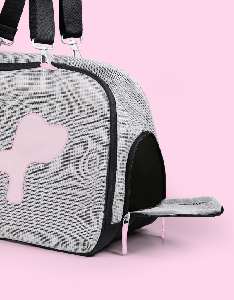 United Pets Milano ECO Torba - Transporter dla Psa / Czarno - Różowa