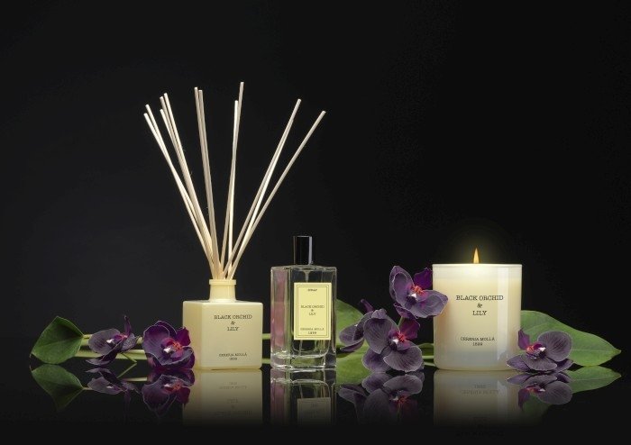 Cereria Molla BOUTIQUE Dyfuzor Zapachowy z Patyczkami 500 ml Black Orchid and Lily
