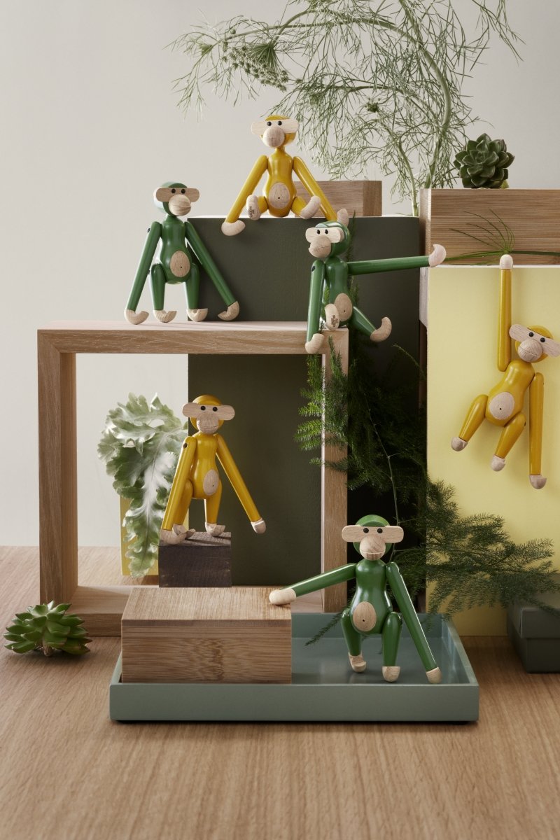 Kay Bojesen MONKEY Małpka Drewniana Mini - Żółta / Edycja Limitowana