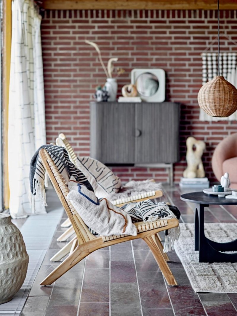 Bloomingville ULRIKE Stolik Kawowy z Drewna Mango / Czarny