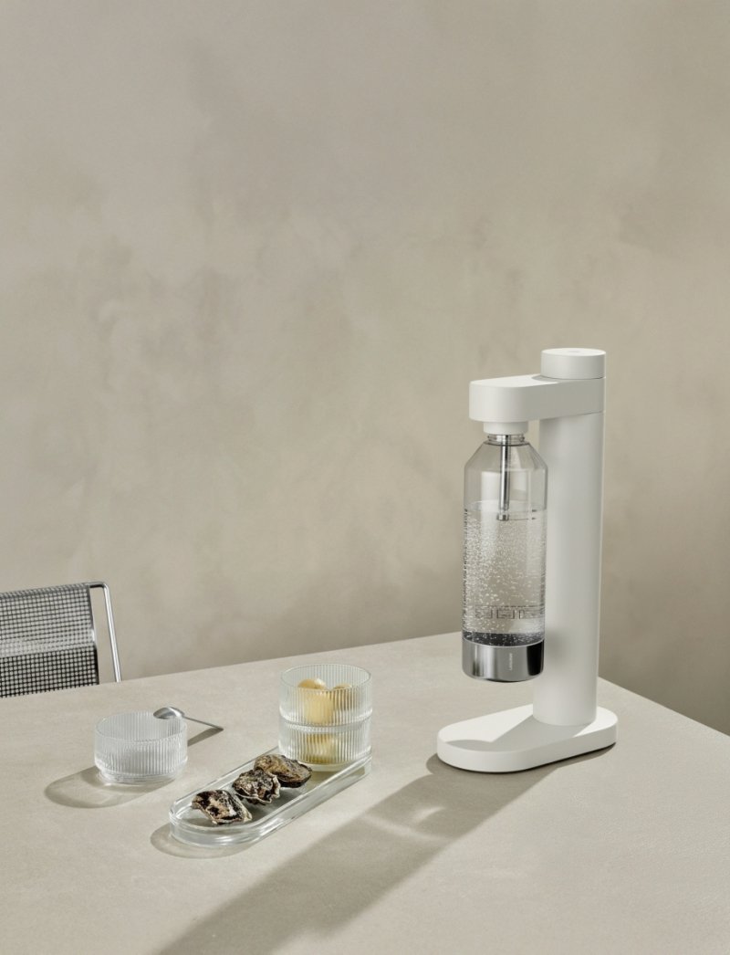 Stelton BRUS CARBONATOR Ekspres do Gazowania - Stalowy Saturator do Wody Gazowanej / Biały