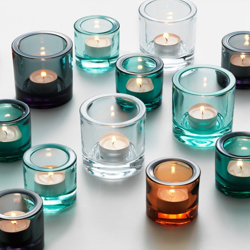 Iittala KIVI Świecznik Tealight / Turkusowy