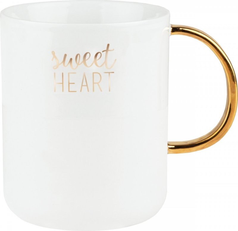 Rader SWEET HEART Kubek z Uchem - Biały / Złoty