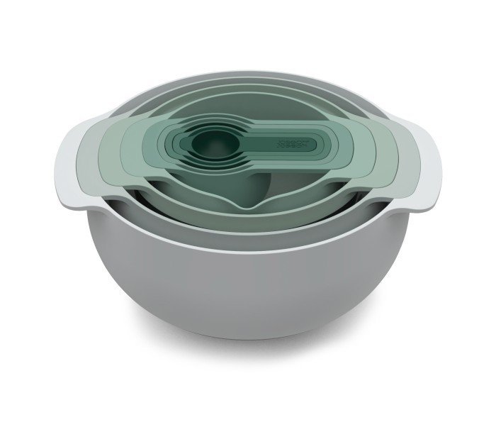 Joseph Joseph NEST 9 Zestaw Misek i Miarek Kuchennych / Zielony SAGE