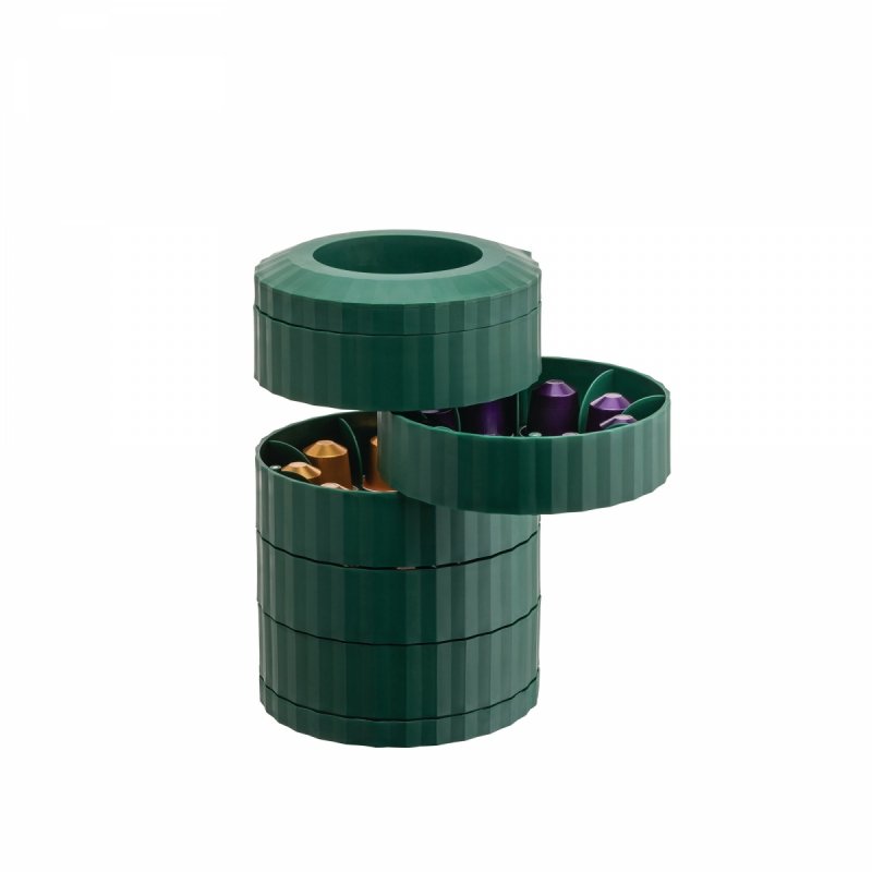 Alessi PLISSE Pojemnik na Kapsułki Kawy typu Nespresso / Zielony