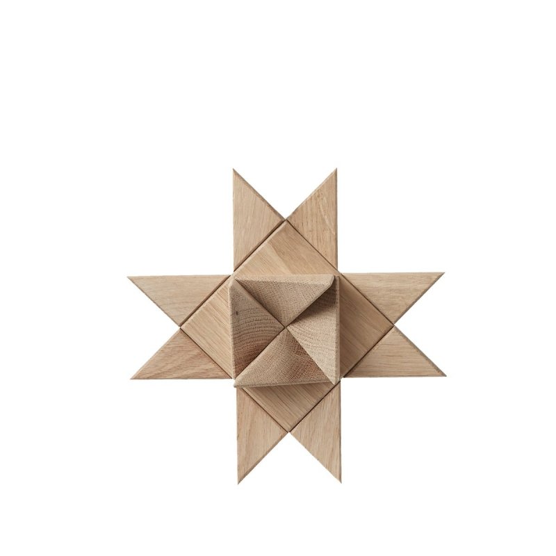 boyhood CHRISTMAS Dekoracja Świąteczna - Drewniana Gwiazda Fröbelstar 20 cm Dąb Naturalny