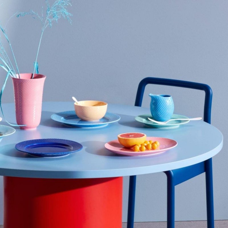 Lyngby Porcelain RHOMBE Mlecznik Niebieski