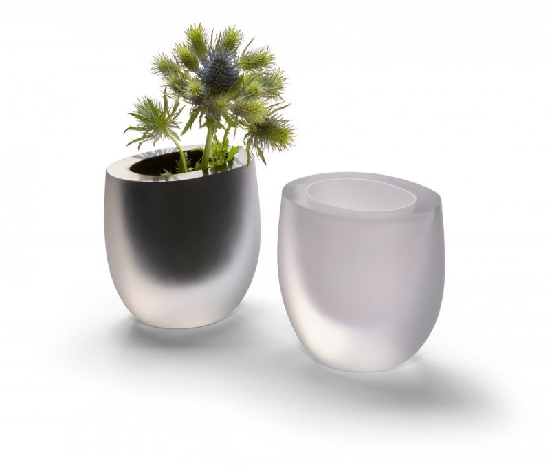 Philippi OPAK Elegancki Wazon do Kwiatów 13 cm / Biały Matowy
