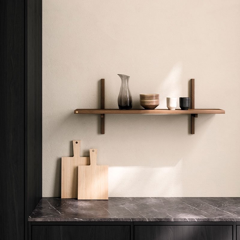 Andersen Furniture A-LIGHT Półka Ścienna 90 cm / Ciemny Dąb