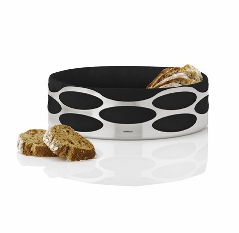 Stelton EMBRACE Stalowy Chlebak - Kosz na Pieczywo / Czarny