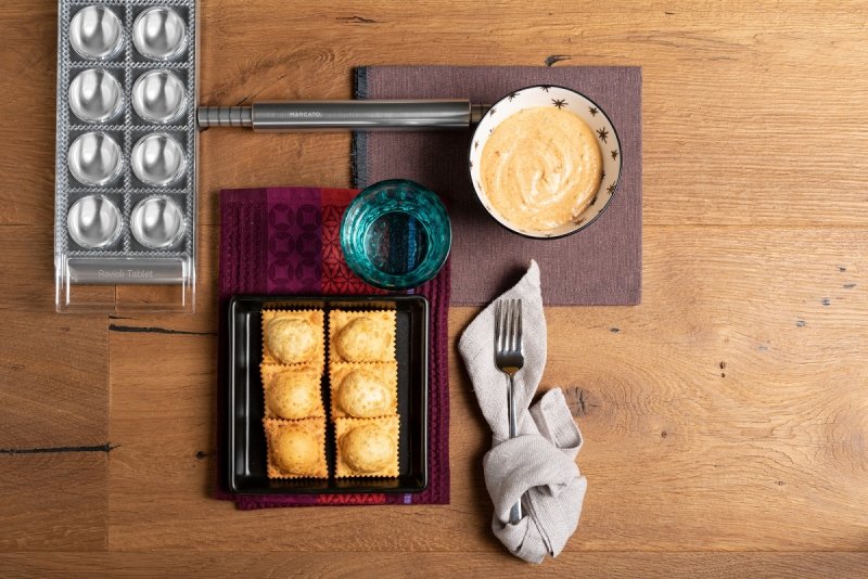 Marcato DESIGN LINE Forma do Ravioli w Kwadratach 5x5 cm 10 Szt. / Srebrna