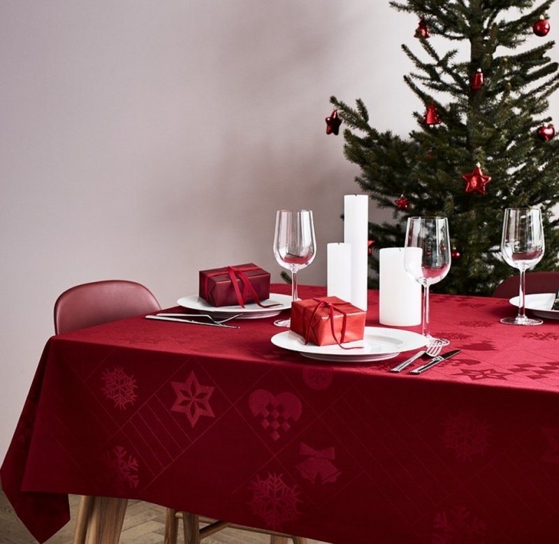 Rosendahl NATALE Obrus Świąteczny 150x320 cm Czerwony
