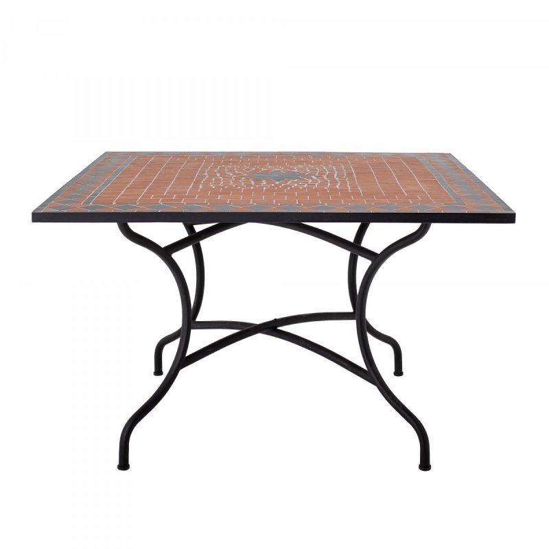 Bloomingville HELLEN Stół Kwadratowy 110 cm z Kamiennym Blatem / Czarny