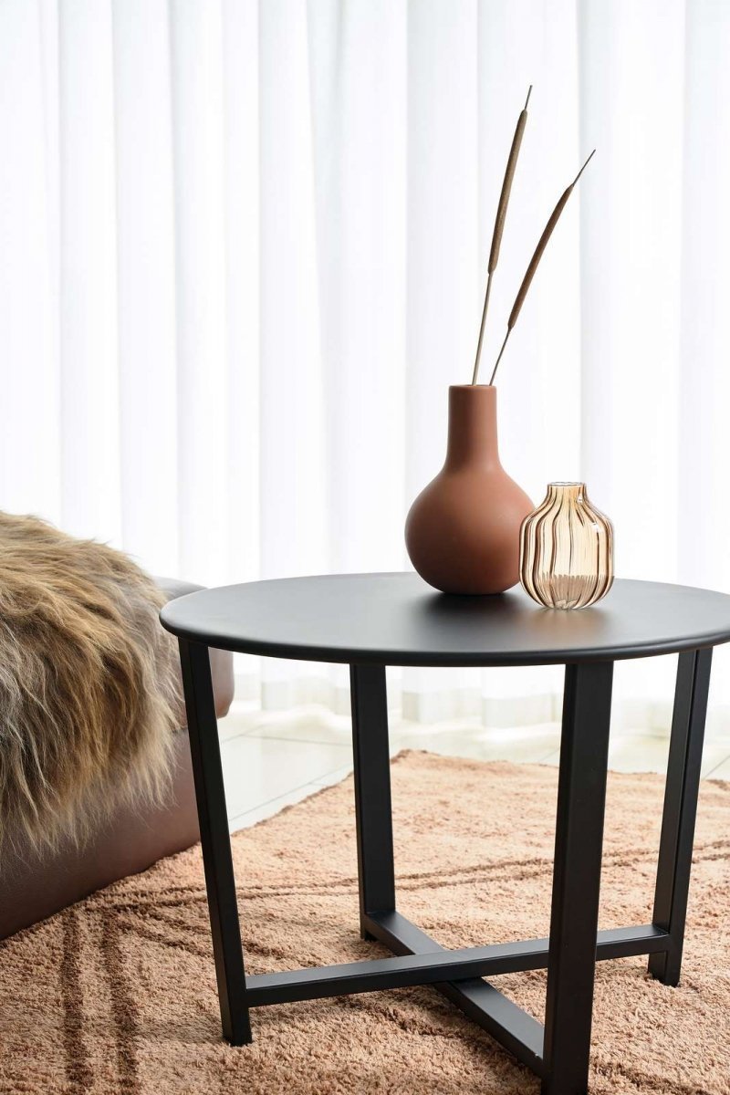 Villa Collection SIMPLY Okrągły Stolik Kawowy 62 cm Czarny