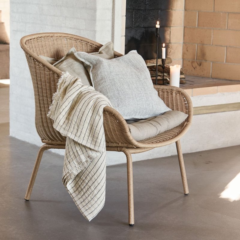 House Doctor HAPUR Fotel Lounge z Wikliny / Naturalny