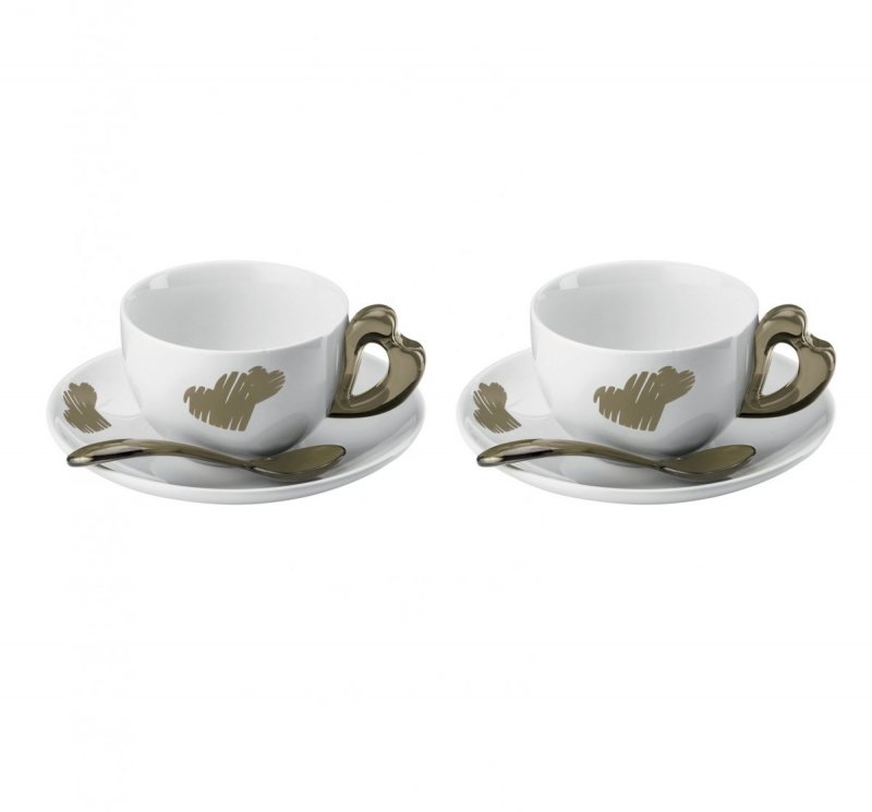 Guzzini LOVE Filiżanki do Kawy Cappuccino 2 Szt. / Beżowe