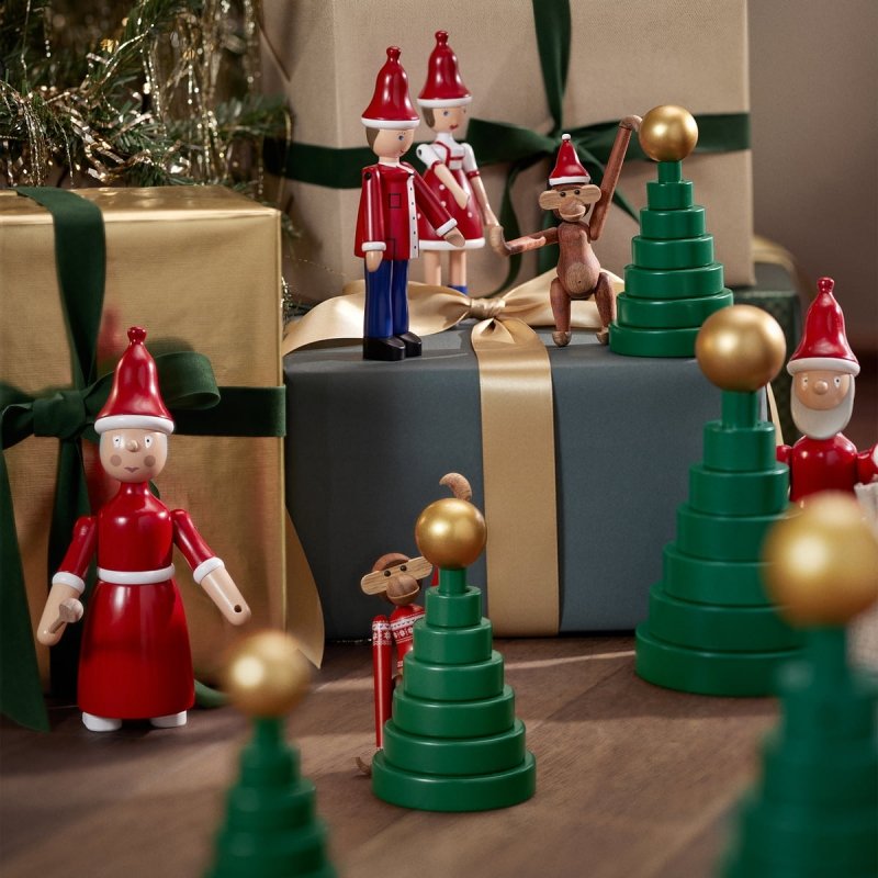 Kay Bojesen CHRISTMAS Drewniana Dekoracja -  Choinka Świąteczna 19,5 cm / Zielona