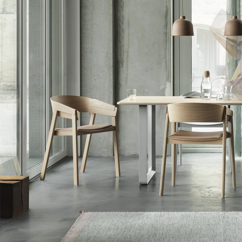 Muuto COVER Krzesło Drewniane - Ciemnoszare