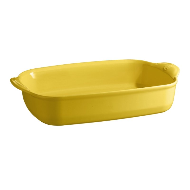 Emile Henry NATURAL CHIC Prostokątna Forma - Naczynie do Zapiekania 42,5x28 cm / Żółta