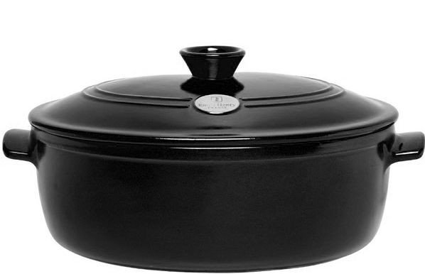 Emile Henry - Garnek Ceramiczny do Duszenia 6,0 l - Czarny