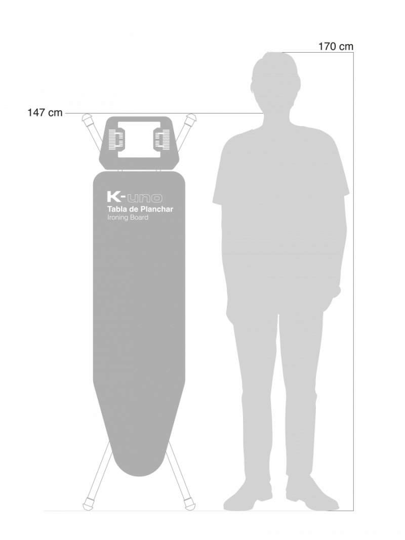 Rolser K-UNO Deska do Prasowania / Czarno-Biała w Paski
