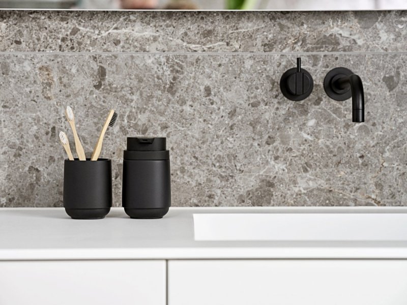 ZONE Denmark TIME Dozownik do Mydła 220 ml / Czarny Beton