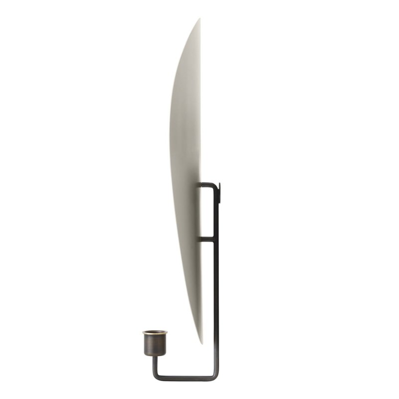 Audo FLAMBEAU Świecznik Ścienny 40 cm Brązowy Mosiądz / Szary