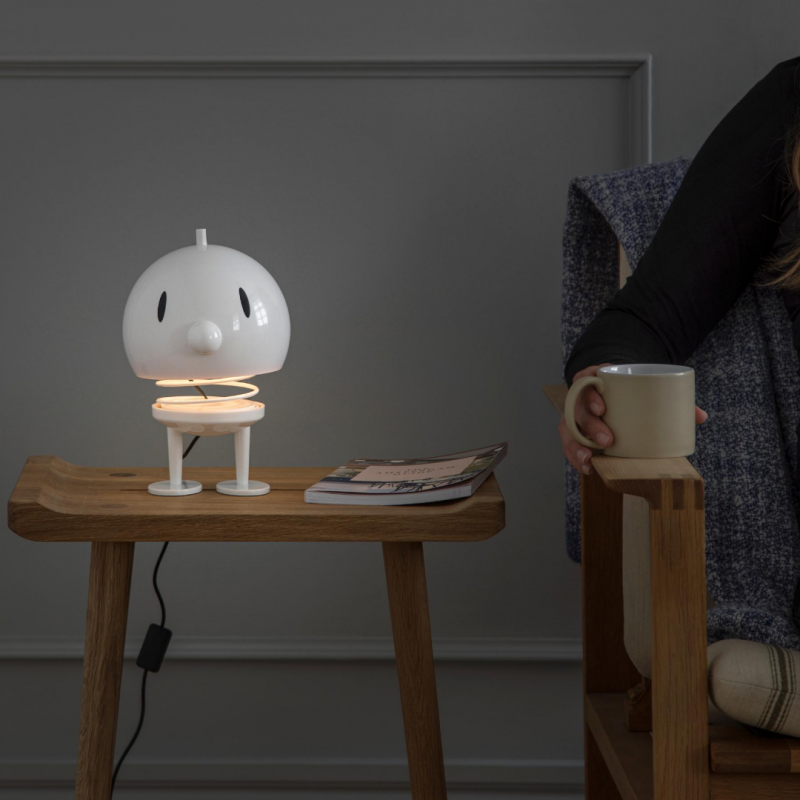 Hoptimist BUMBLE Lampa Stołowa - Figurka Optymisty XL Biała