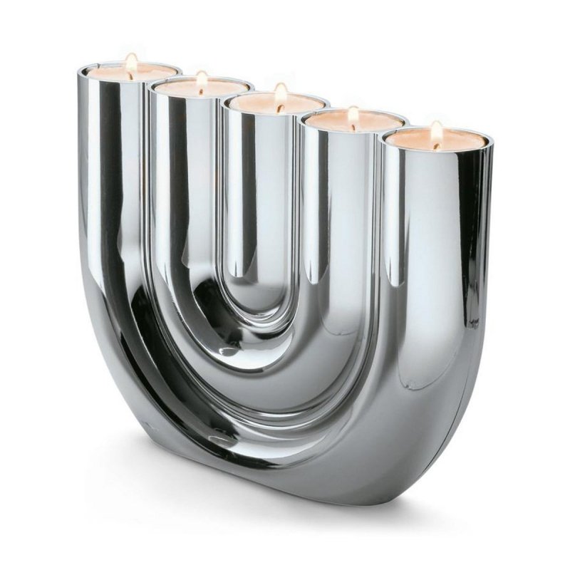 Philippi DOUBLE U Świecznik Tealight - Polerowany