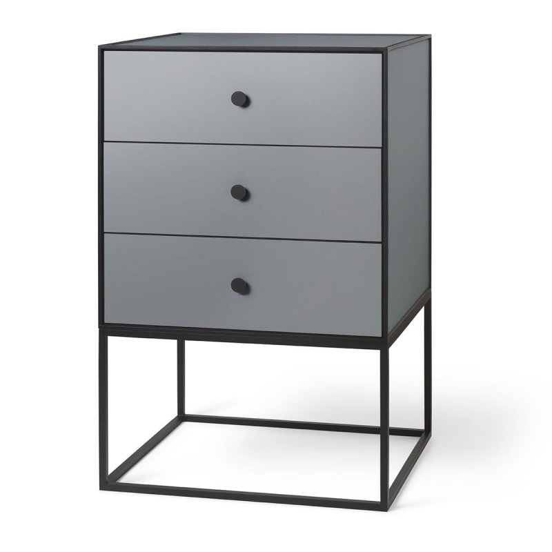 by Lassen FRAME 49 Komoda z 3 Szufladami - Ciemnoszara