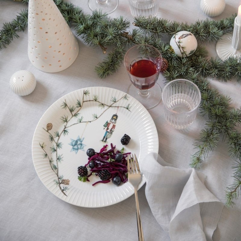 Kähler HAMMERSHØI CHRISTMAS Talerz Świąteczny 27 cm / Biały