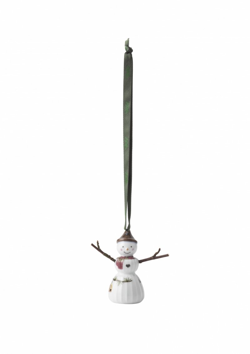 Kähler HAMMERSHØI CHRISTMAS Świąteczna Zawieszka Choinkowa - Bałwanek 6,5 cm / Pani Bałwankowa