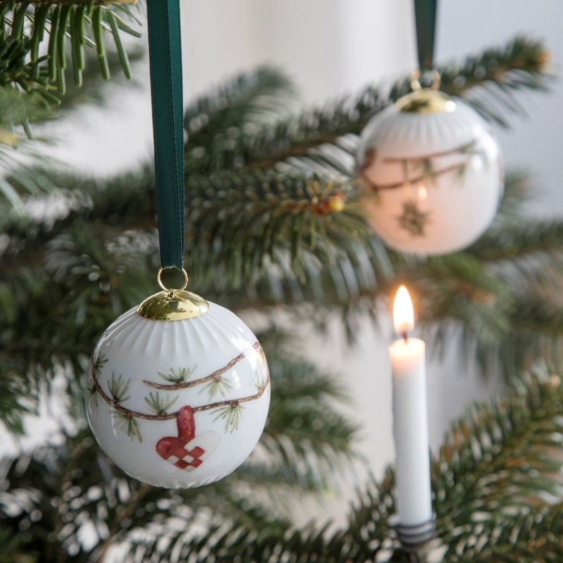 Kähler HAMMERSHØI CHRISTMAS Bombka Porcelanowa 2019