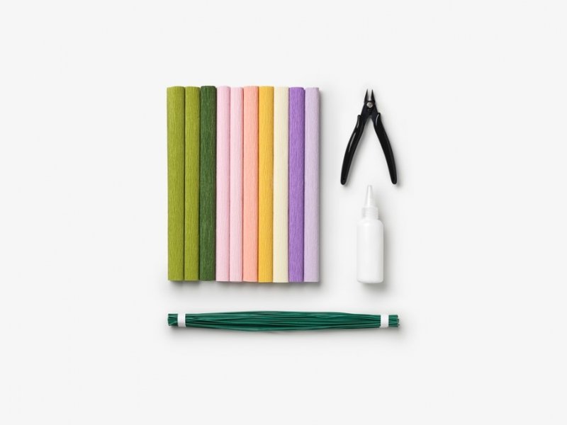 Printworks PAPER FLORIST Zestaw Kwiatów z Bibuły / Zestaw Kreatywny