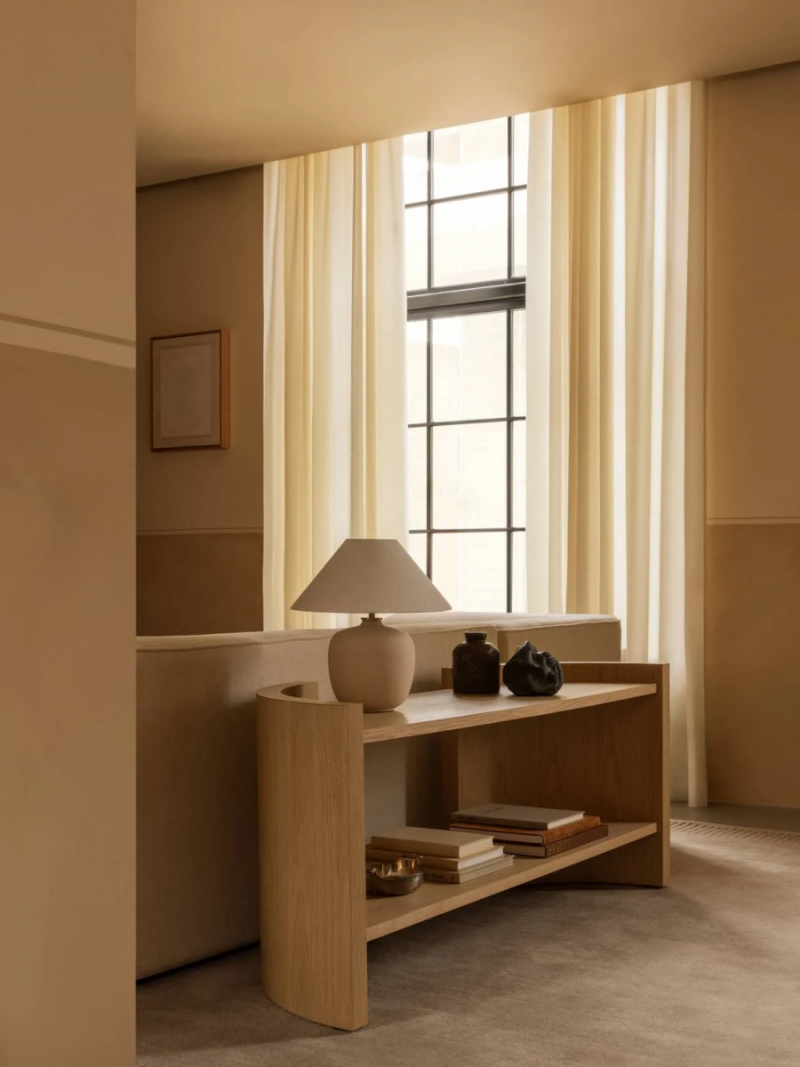 Audo CRESCENT Regał Niski 60 cm / Dębowy