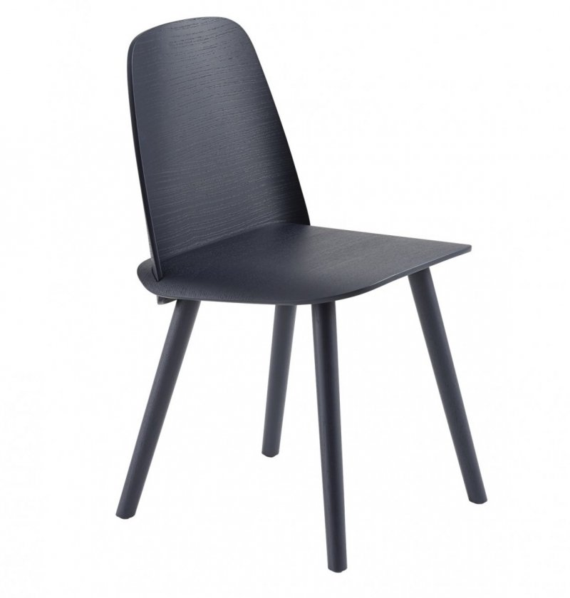 Muuto NERD Krzesło Drewniane - Granatowe Midnight Blue