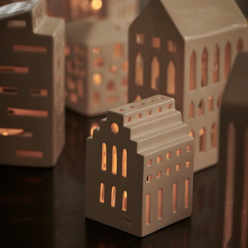 Kähler URBANIA Świecznik Tealight - Domek Biały - Pantheon