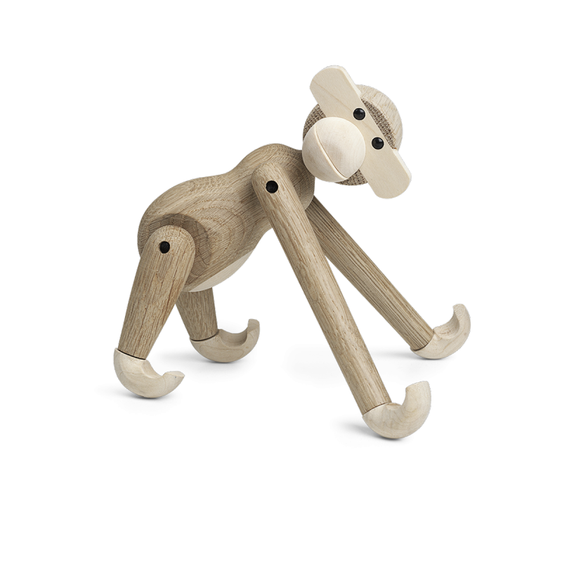 Kay Bojesen MONKEY Dekoracja - Figurka Drewniana Małpka Mała - Drewno Klon/Buk