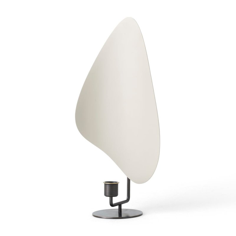 Audo FLAMBEAU Świecznik Stołowy 34 cm Brązowy Mosiądz / Szary