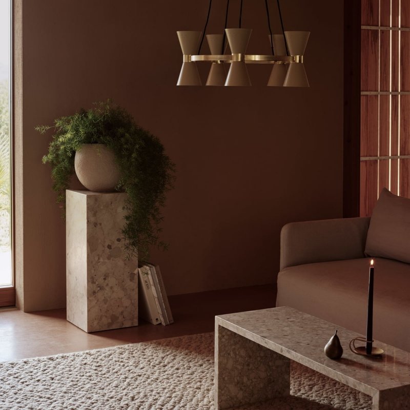 Audo PLINTH Stolik Kawowy z Piaskowca 100 cm / Piaskowiec Sand Kunis Breccia