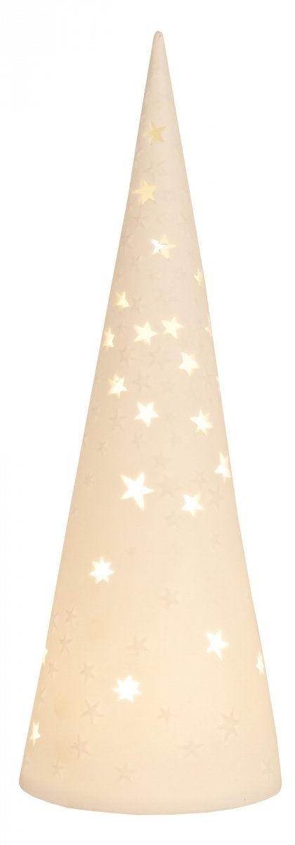 Rader CHRISTMAS Świąteczny Lampion LED / Biała Choinka 30 cm
