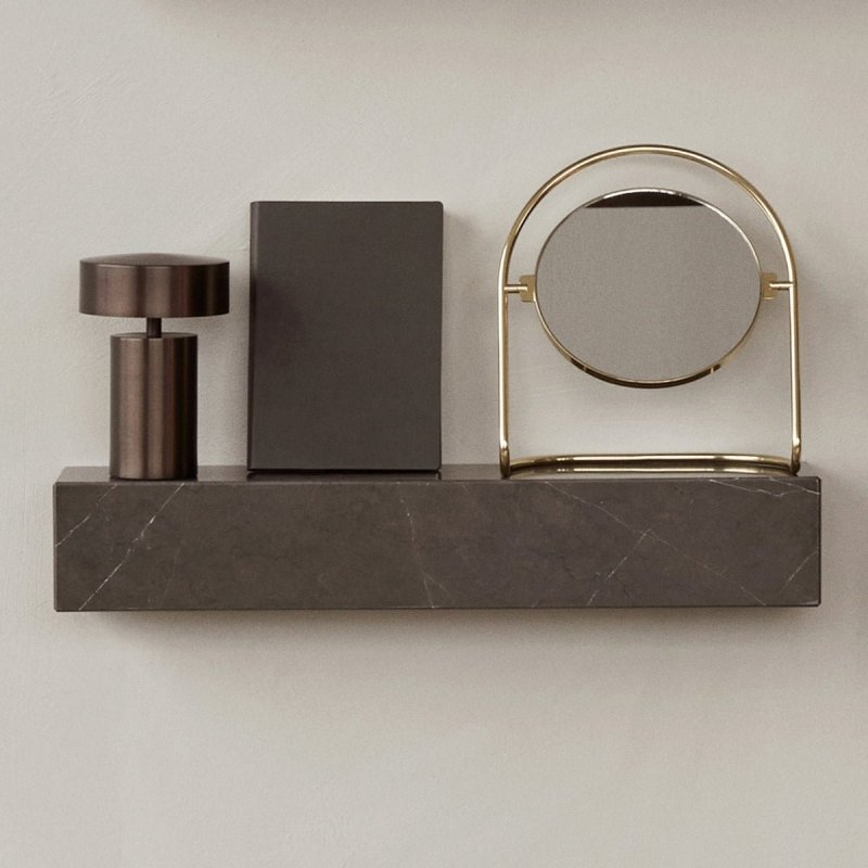 Menu PLINTH Marmurowa Półka Ścienna 60 cm / Szary Marmur Kendzo