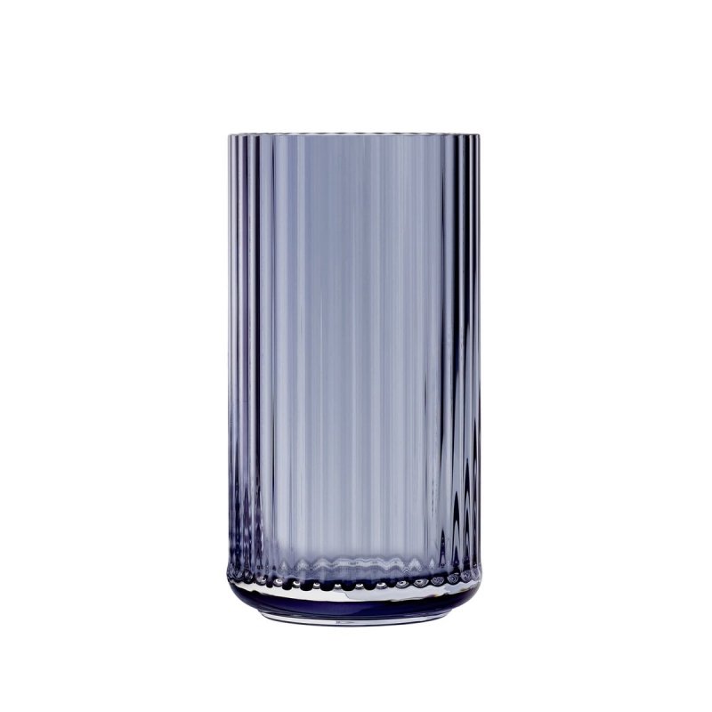 Lyngby Porcelain LYNGBY Wazon Szklany 20 cm Granatowy Midnight Blue