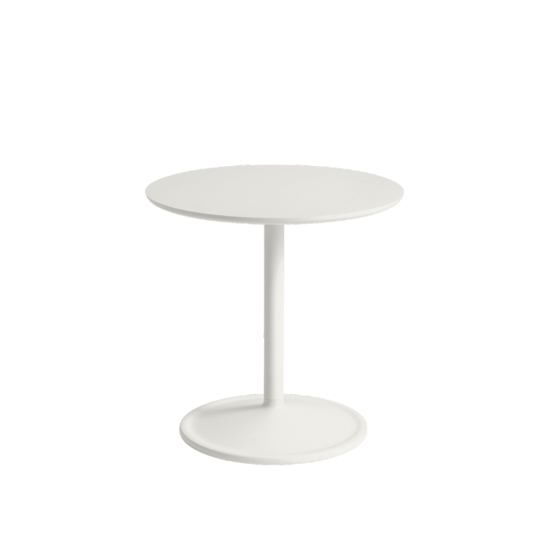 Muuto SOFT SIDE Stolik Okrągły 48 cm Biały / Blat 48 cm Linoleum